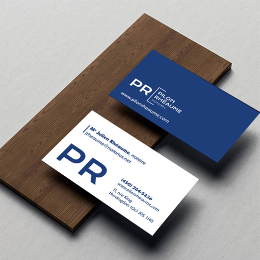 Carte professionnelle Pilon Rhéaume Notaires