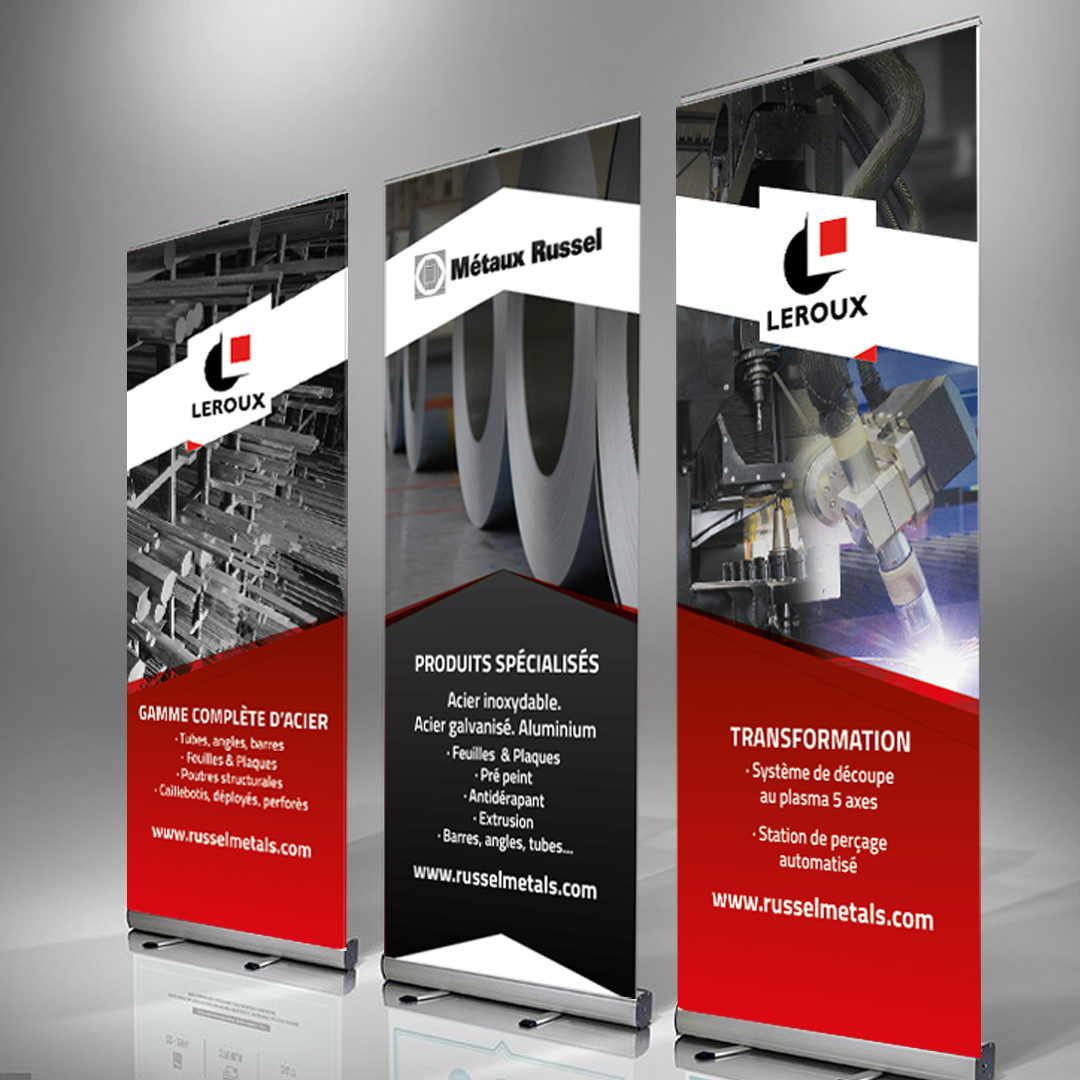 Roll-ups pour Kiosque Acier Leroux