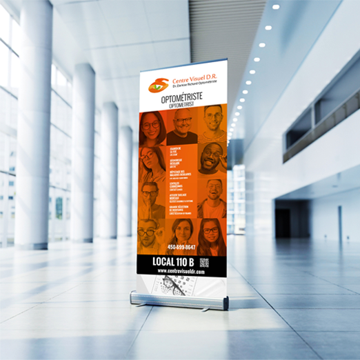 Roll-up Kiosque Centre Visuel D.R