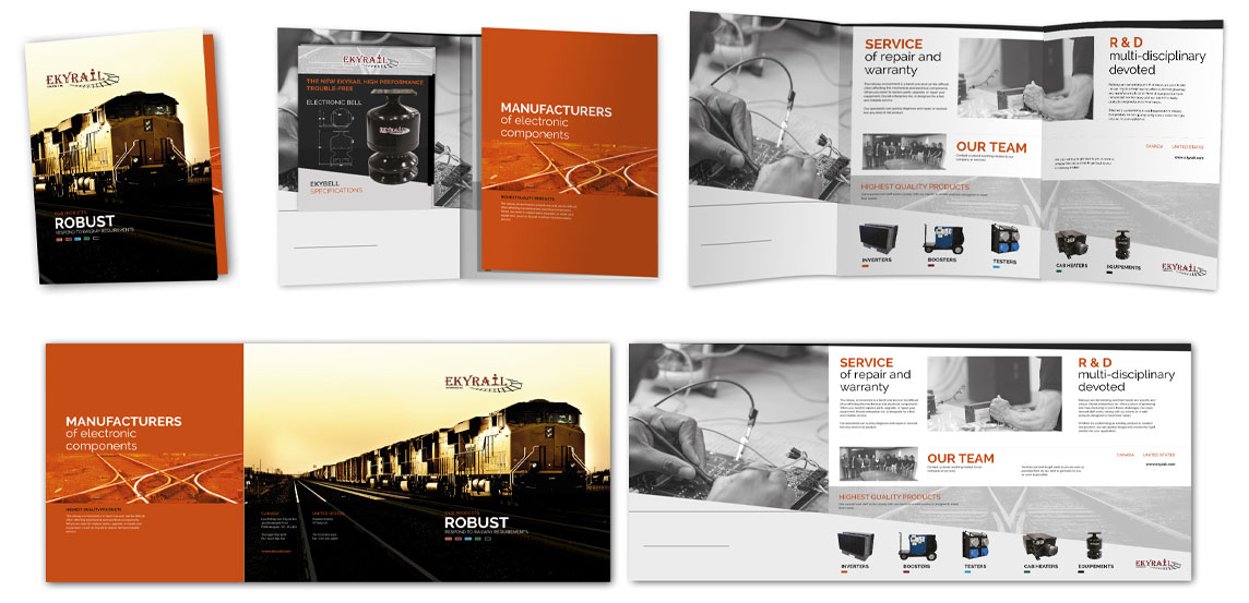 Design et infographie de la brochure imprimée d'Ekyrail