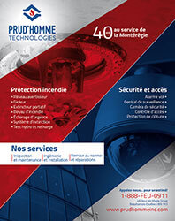 Design et infographie de publicité pour Prud'homme Technologies