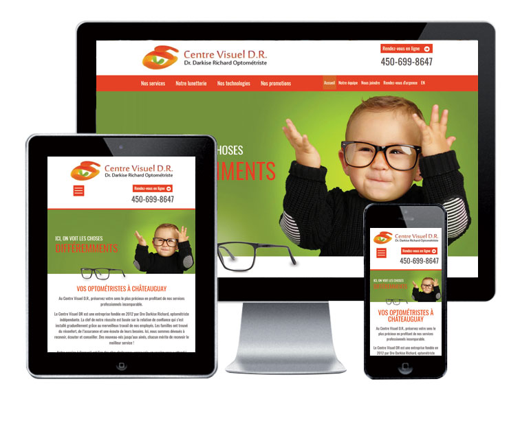 Design et conception du site web Centre Visuel DR.